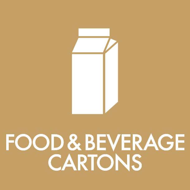 Pictogram Food & beverage cartons 12x12 cm Magnetic Brown