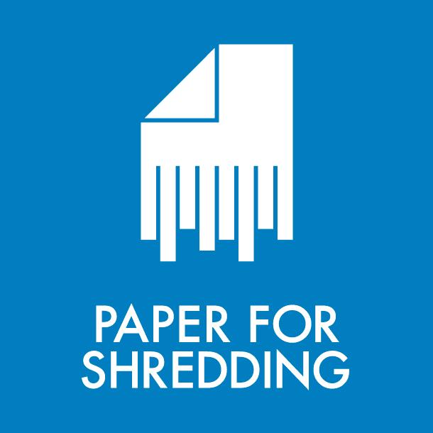 Pictogram Paper for shredding 12x12 cm Magnetic Blue