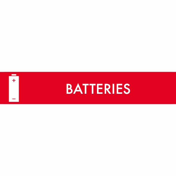 Pictogram Batteries 3x16 cm Magnetic Red