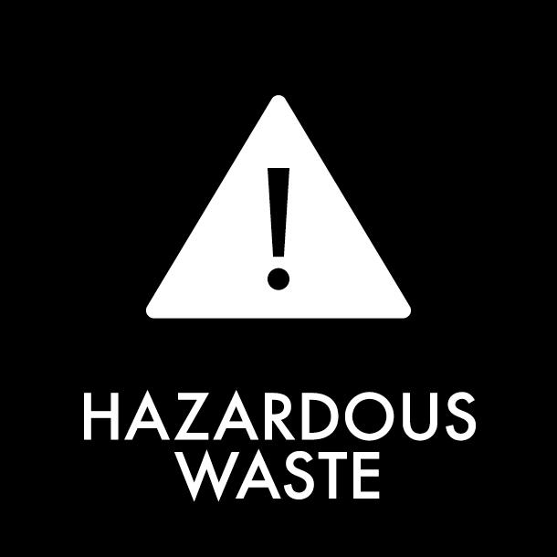 Pictogram Hazardous waste 12x12 cm Magnetic Black