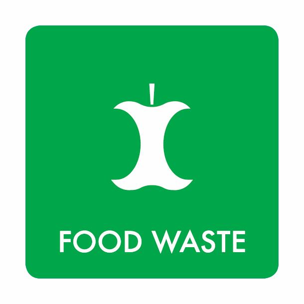 Pictogram Food waste 10x10 cm Self-adhesive Green