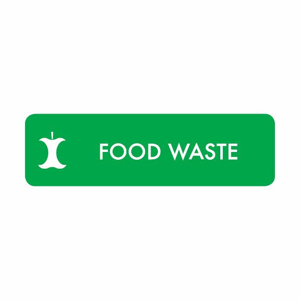 Pictogram Food waste 10x3 cm Self-adhesive Green