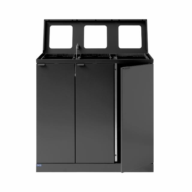 Bica Model 868 Waste sorting 3x65 ltr. Open inputs Anthracite