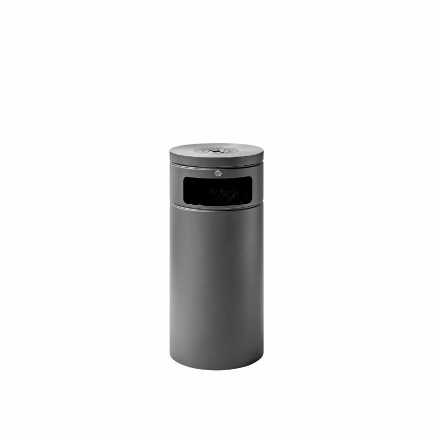 Bica Model 5070 Waste bin 50 ltr. With ashtray Black anthracite