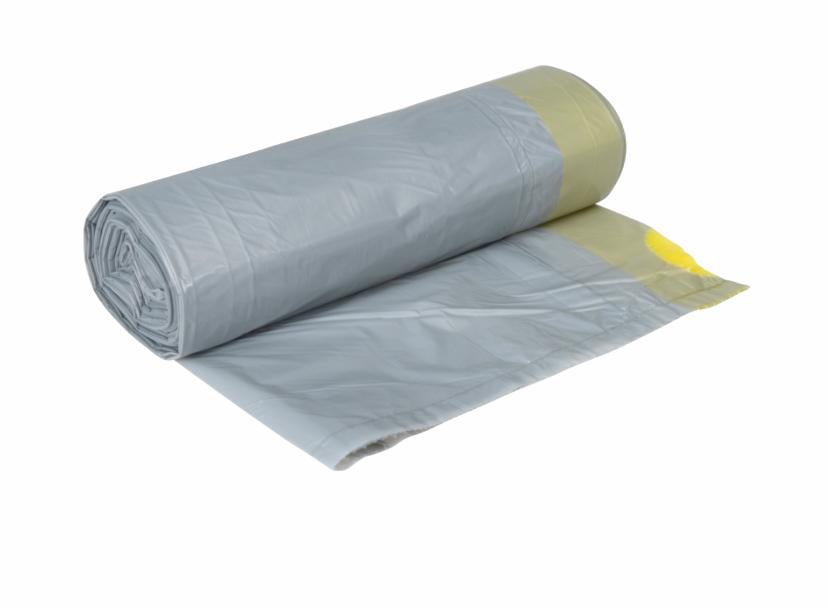 Plastic bags 20 ltr. With drawstring closure LDPE, virgin Grey